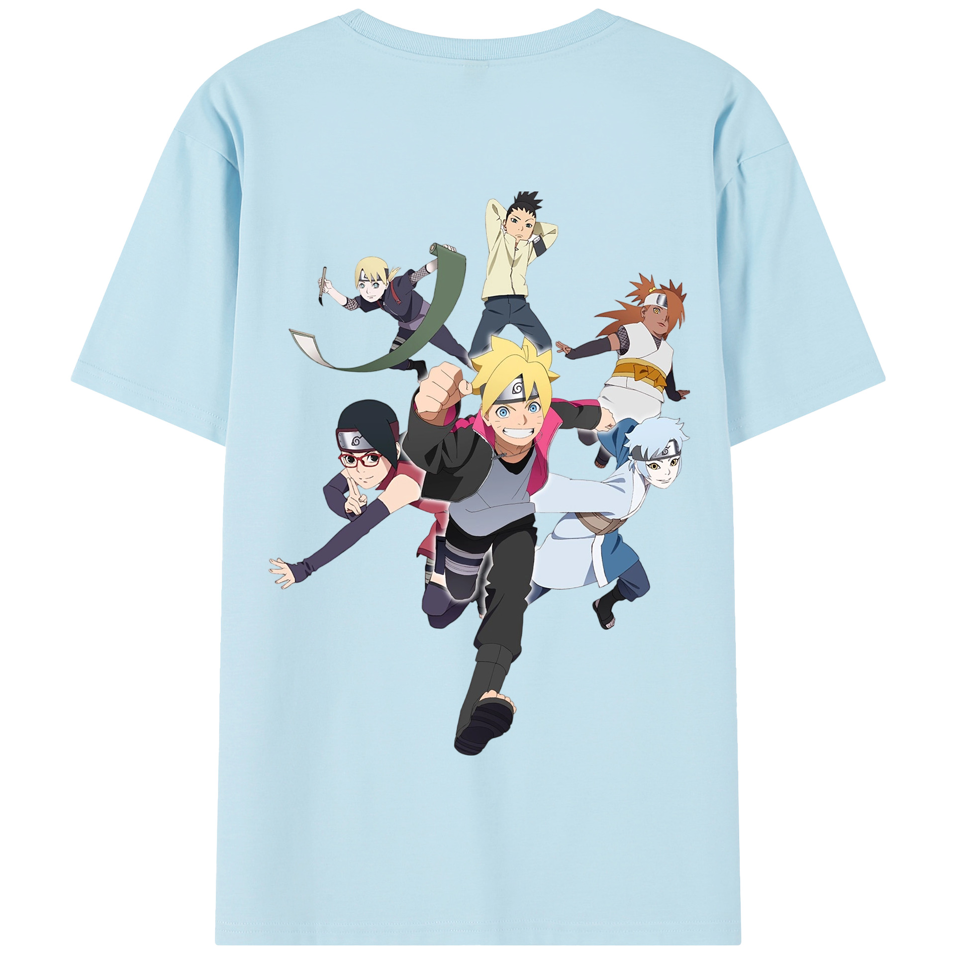 （画像用） NARUTO -ナルト- うずまき ボルト Uzumaki Boruto 綿100％半袖Tシャツ（背面プリント）